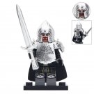 Gondorians Captain Knight With Silver Armor Lego Lord Of The Rings Minifigure Block Toys
