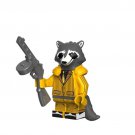 Rocket Racoon With Yellow Suit Lego Guardians Of The Galaxy Superheroes Minifigure Block Toys
