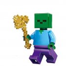 Zombie Minecraft Game Character Lego Minifigure Block Toys
