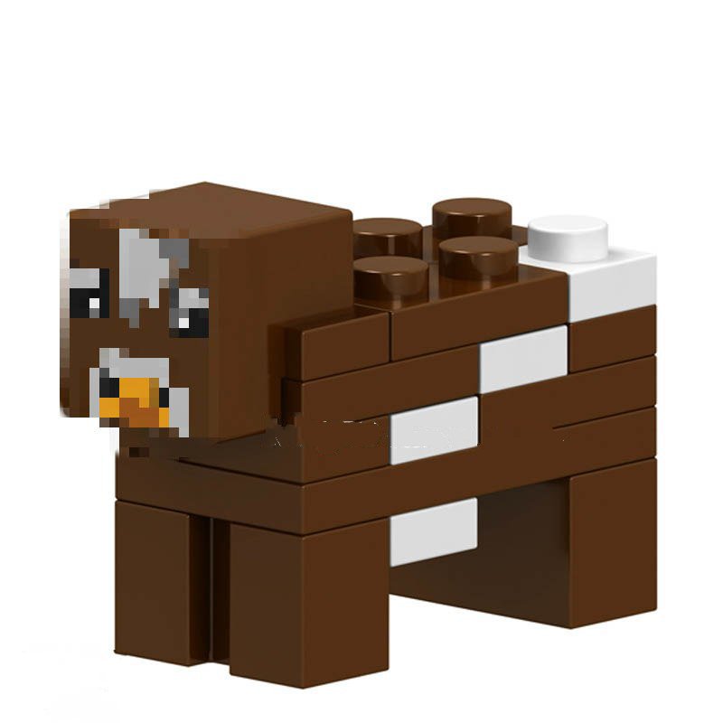 Cow Minecraft Game Character Lego Minifigure Block Toys