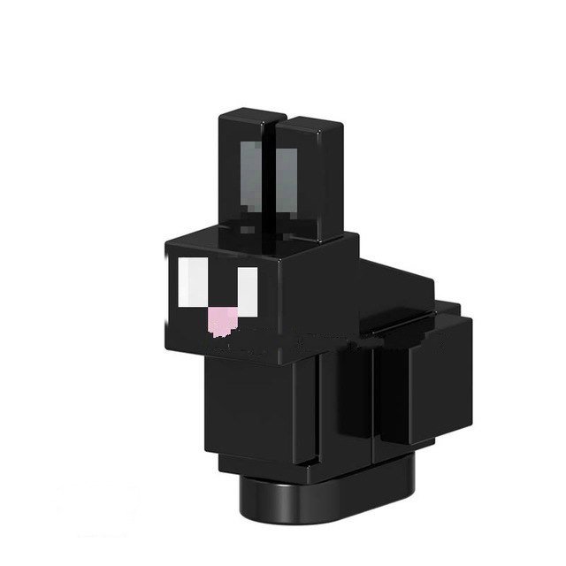 Black Rabbit Minecraft Game Character Lego Minifigure Block Toys