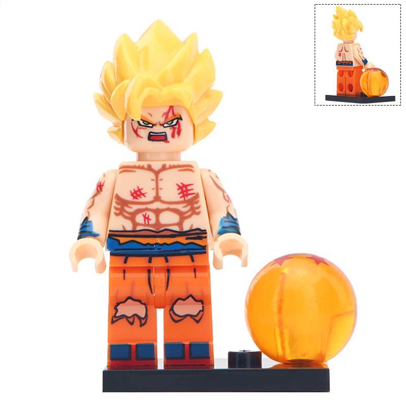 Broly Super Saiyan Lego Dragon Ball Anime Theme Minifigure Block Toys