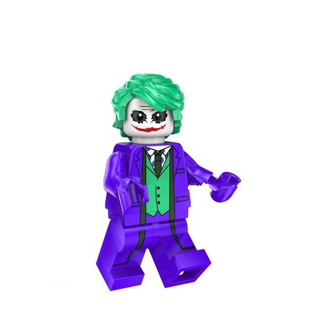 Joker With Purple Suit Lego Batman Superheroes Minifigure Block Toys