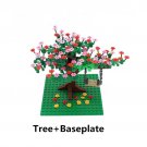 City Street Forest Tree Flower With Baseplate Lego Accessories Minifigure Block Toys