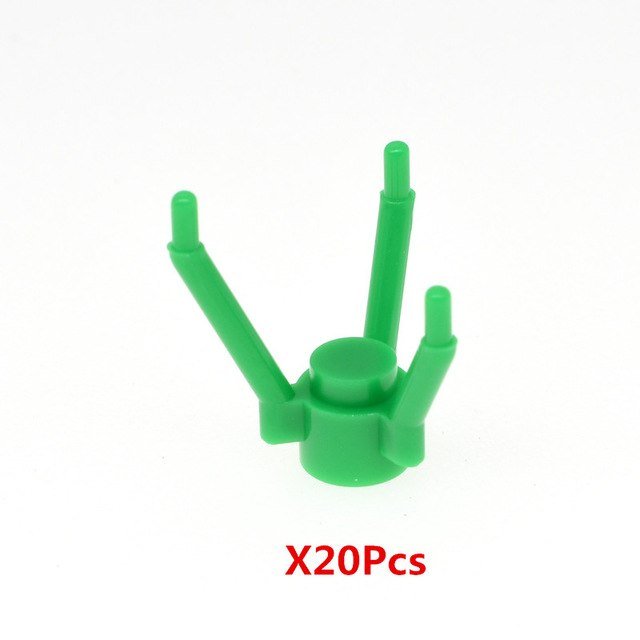 20pcs Green Grass Plant Lego Accessories Minifigure Block Toys