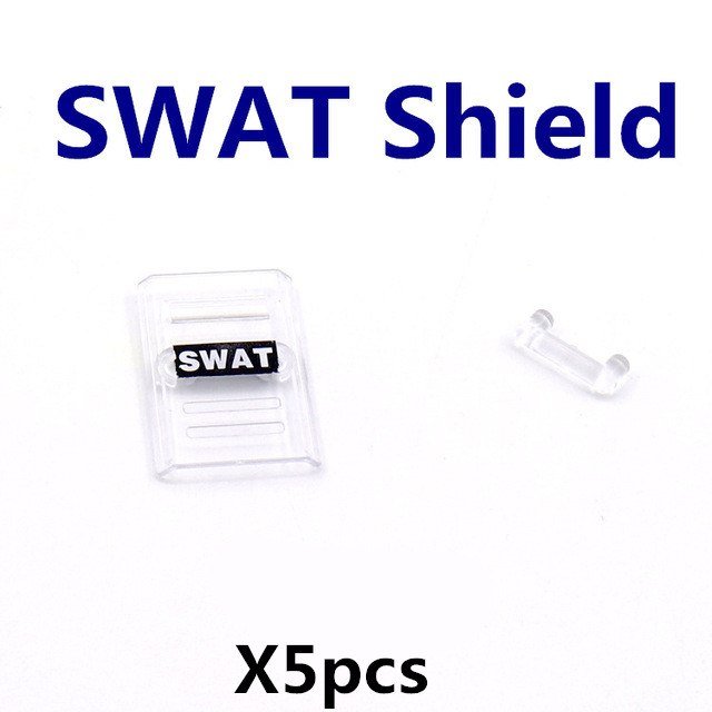 5pcs Transparent SWAT Shield Lego Accessories Minifigure Block Toys