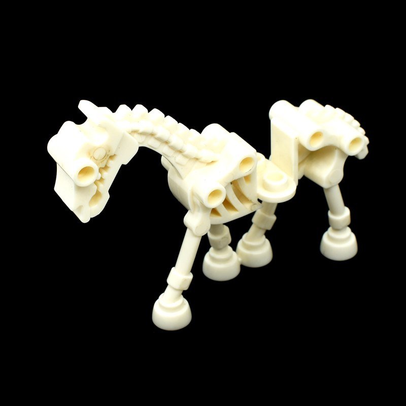 White Skeleton Horse Lego Accessories Minifigure Block Toys