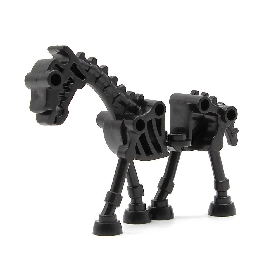 Black Skeleton Horse Lego Accessories Minifigure Block Toys