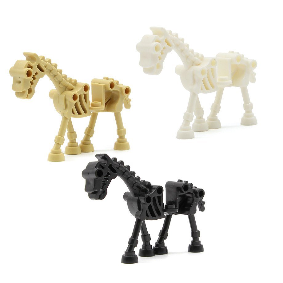 3pcs Mix Skeleton Horse Lego Accessories Minifigure Block Toys