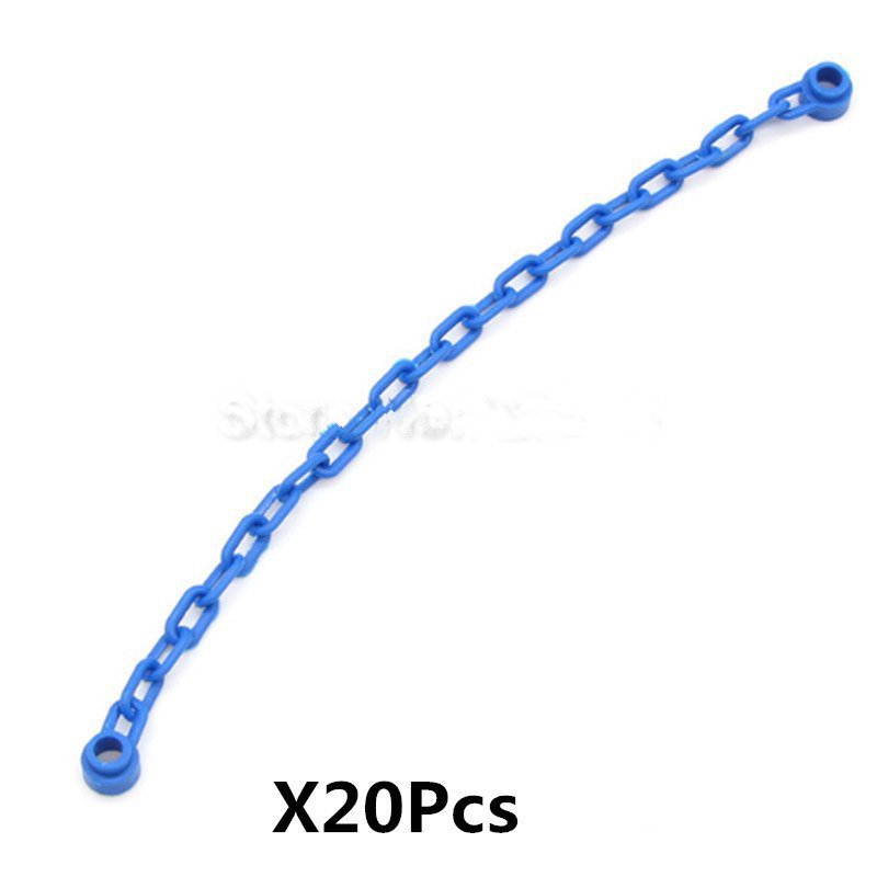 20pcs Blue Chain Building Lego Accessories Minifigure Block Toys