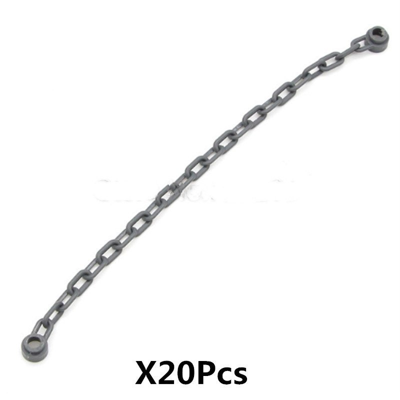 20pcs Grey Chain Building Lego Accessories Minifigure Block Toys