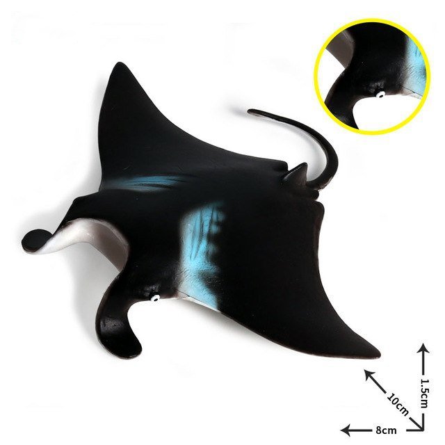Giant Oceanic Manta Ray Animal Model Figure toys Pet Farm And Zoo Minifigure Block Toys