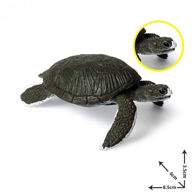 Sea Turtle 5 Animal Model Figure toys Pet Farm And Zoo Minifigure Block Toys