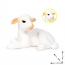 Young White Sheep Animal Model Figure toys Pet Farm And Zoo Minifigure Block Toys