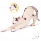 Stretching Cat Animal Model Figure toys Pet Farm And Zoo Minifigure Block Toys