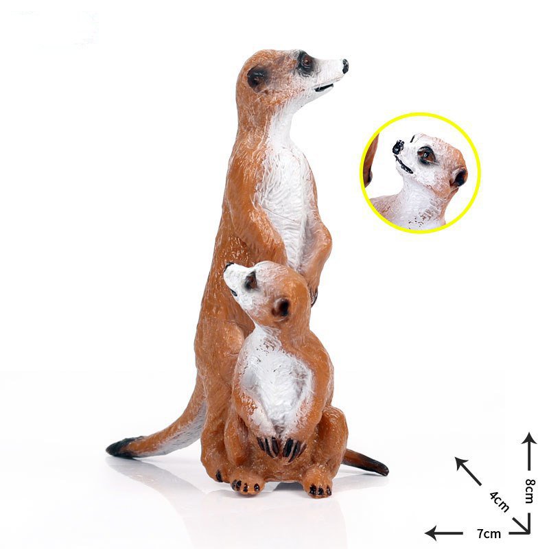 Meerkat Animal Model Figure toys Pet Farm And Zoo Minifigure Block Toys
