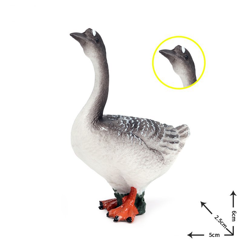 Grey Goose Animal Model Figure toys Pet Farm And Zoo Minifigure Block Toys