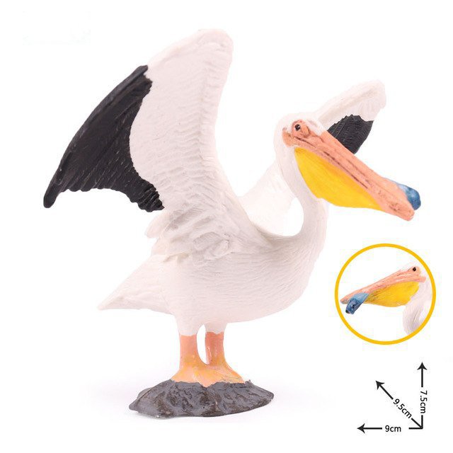 Pelican Bird 2 Animal Model Figure toys Pet Farm And Zoo Minifigure Block Toys
