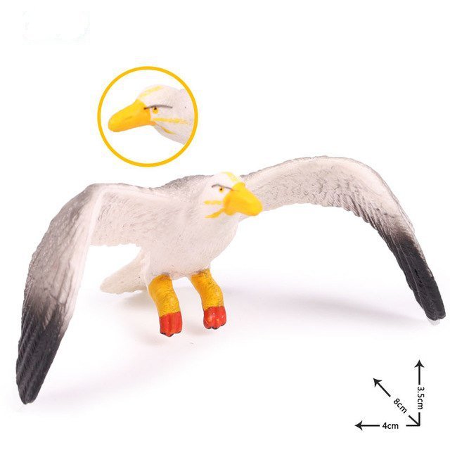 Seagull Bird Animal Model Figure toys Pet Farm And Zoo Minifigure Block Toys