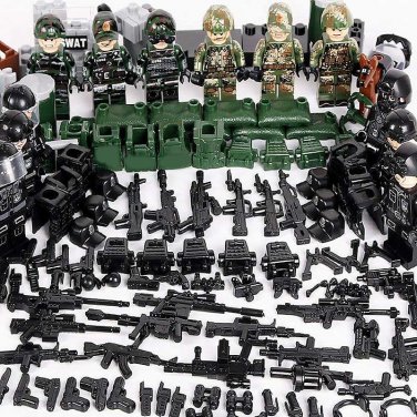 Details about   Police Squad Modern Soldier Minifigure Military Building Blocks War Toy
