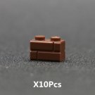 10pcs Dark Brown Wall Lego Accessories Minifigure Building Block Toys