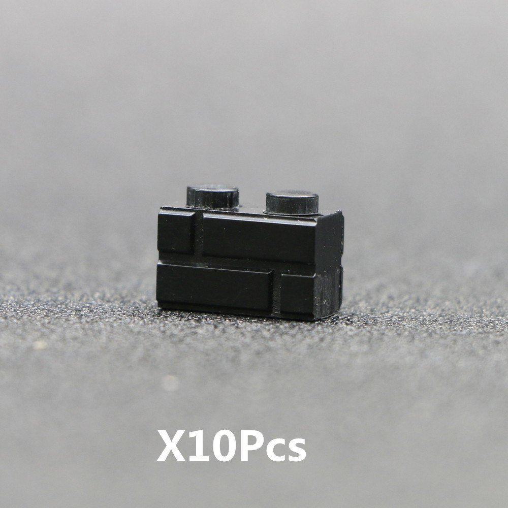 10pcs Black Wall Lego Accessories Minifigure Building Block Toys