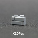 10pcs Light Grey Wall Lego Accessories Minifigure Building Block Toys