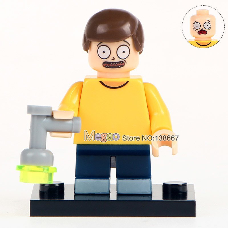 Morty Smith Lego Rick and Morty Cartoon Theme Minifigure Block Toys