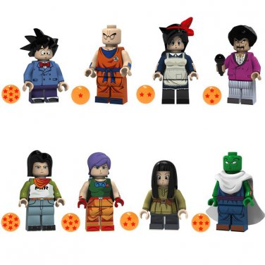 DBZ Custom Dragon Ball Z Android 17 & 18 Minifigure Block Toy Set on Lego Brick 