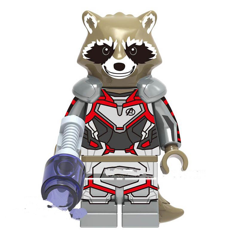 Rocket Racoon Quantum Suit Lego Avengers End Game Superheroes Minifigure Block Toys