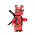 Spider-Ham With Deadpool Suit Lego Spider Man Superheroes Minifigure Block Toys