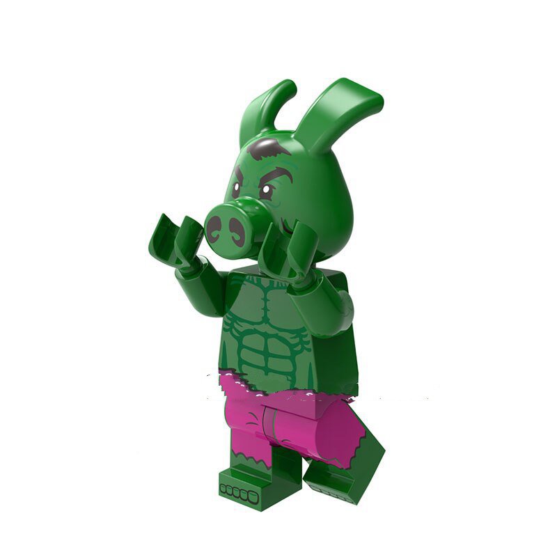Spider-Ham With Hulk Suit Lego Spider Man Superheroes Minifigure Block Toys