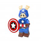 Spider-Ham With Captain America Suit Lego Spider Man Superheroes Minifigure Block Toys