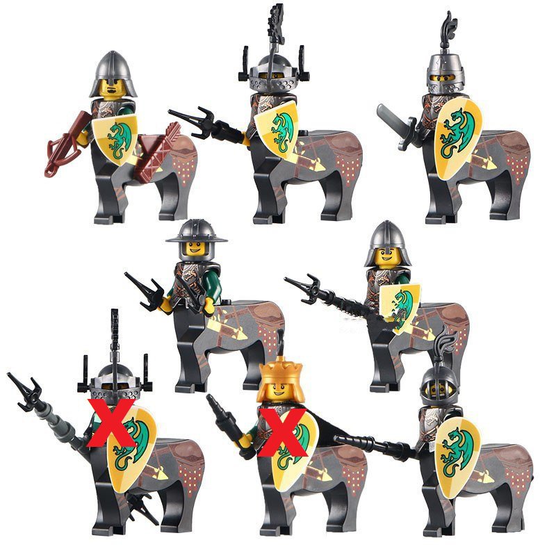 6pcs Centaur Dragon Knight Medieval Castle Minitoys Superheroes ...