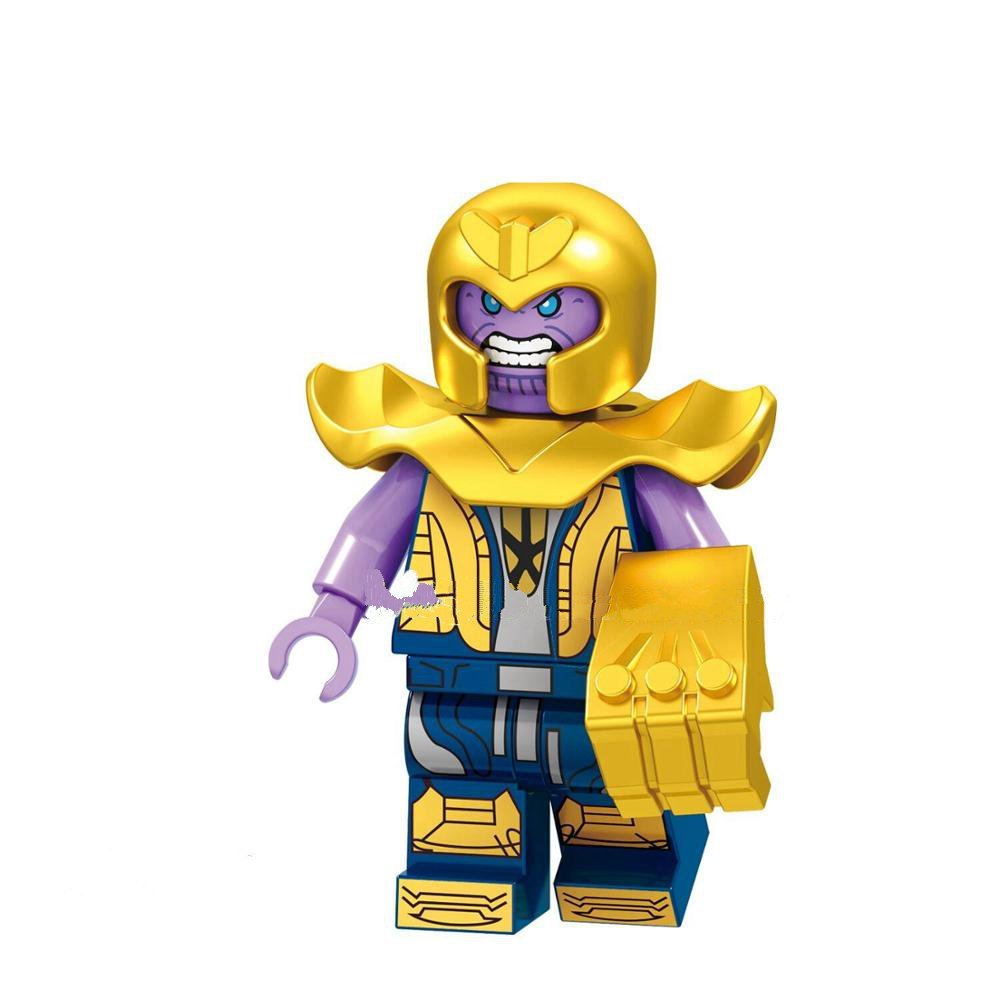 Thanos Comic Version Lego Avengers Superheroes Minifigure Block Toys