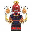 Captain Marvel With Mask Lego Avengers End Game Superheroes Minifigure Block Toys