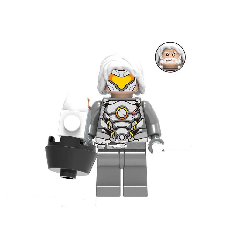 New Version Reinhardt Wilhelm Lego Overwatch Superheroes Minifigure Block Toys