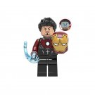 Tony Stark With Broken Armor Iron Man Lego Avengers End Game Superheroes Minifigure Block Toys