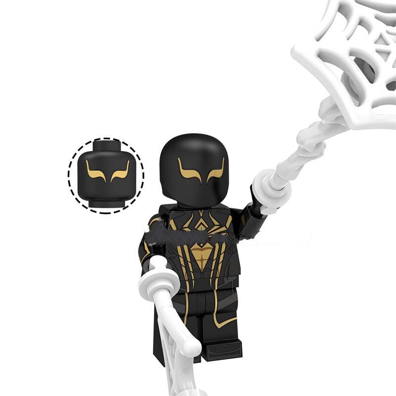 spider man black and gold suit action figure
