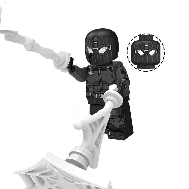 Spider Man New Stealth Suit Lego Far From Home Superheroes Minifigure Block Toys