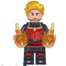 Short Hair Carol Danvers Lego Avengers End Game Superheroes Minifigure Block Toys