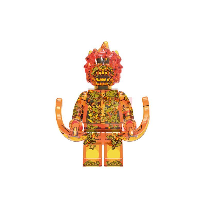 Molten Man Lego Spider Man Far From Home Superheroes Minifigure Block Toys