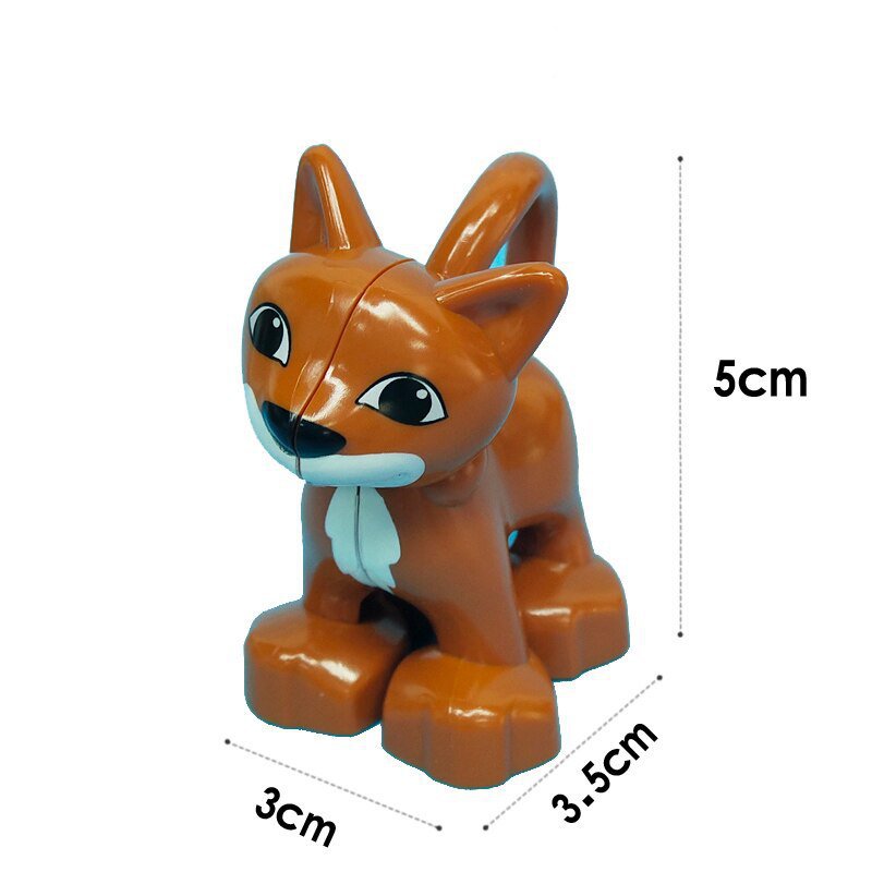 Little Brown Cat Animal Model Figure Lego Minifigure Block Toys