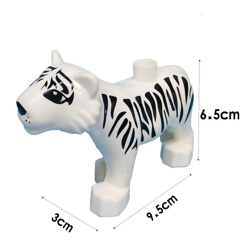 White Tiger Animal Model Figure Lego Minifigure Block Toys