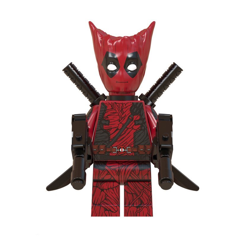 Groot With Deadpool Costume Lego Avengers Superheroes Minifigure Block Toys