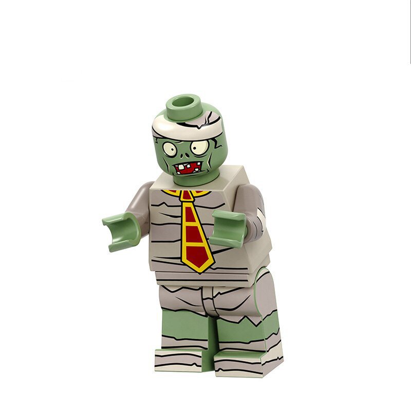 Mummy Zombie Lego Plant Vs Zombie Game Character Minifigure Block Toys
