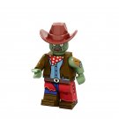 Cowboy Zombie Lego Plant Vs Zombie Game Character Minifigure Block Toys