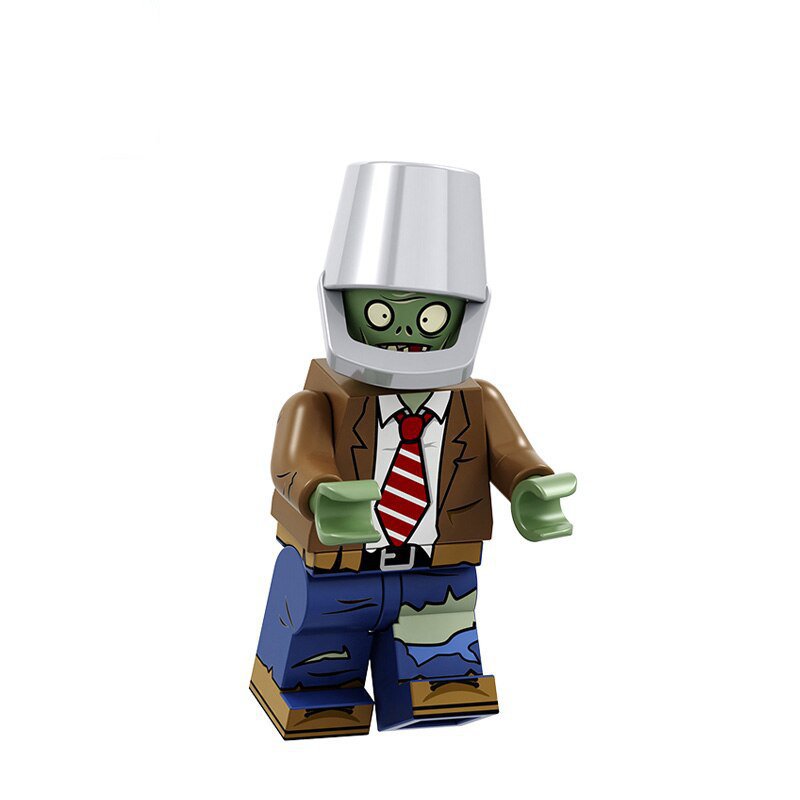 Office Workers Zombie Lego Plant Vs Zombie Game Character Minifigure Block Toys