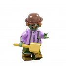Farmer Zombie Lego Plant Vs Zombie Game Character Minifigure Block Toys