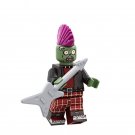 Guitarist Zombie Lego Plant Vs Zombie Game Character Minifigure Block Toys